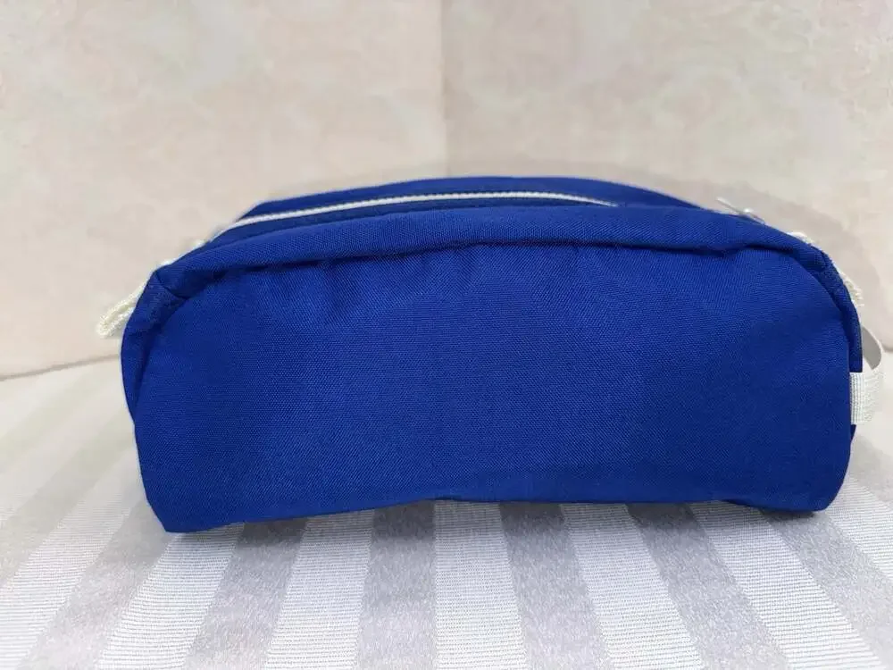 Vintage LL Bean Blue Nylon Toiletry Dopp Bag Travel Kit Freeport Maine
